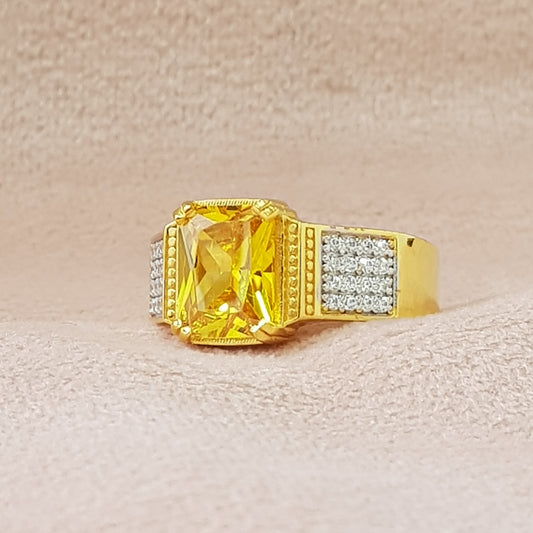 Yellow Pearl Men's Ring